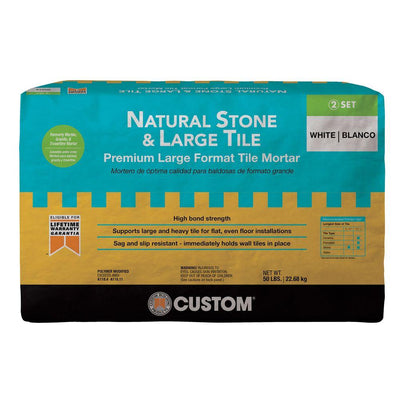 Custom Building Products Natural Stone and Large Tile 50 lbs. White Premium Mortar