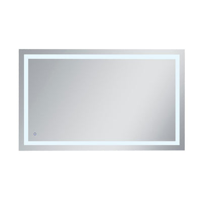 Timeless Home 36 in. H x 60 in. W Single Contemporary Rectangular Aluminum Lighted LED Mirror in Silver(Color Changing) - Super Arbor