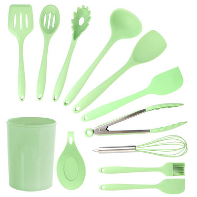 Mint Green Silicone Cooking Utensils, (Set of 12) - Super Arbor