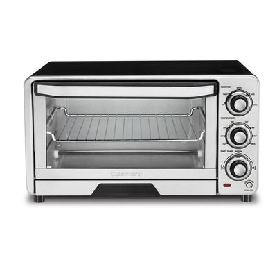 Custom Classic 1800 W 6-Slice Stainless Steel Toaster Oven with Recipe Book - Super Arbor