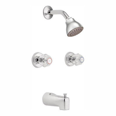 Chateau 2-Handle 1-Spray Tub and Shower Faucet with Valve in Chrome (Valve Included) - Super Arbor