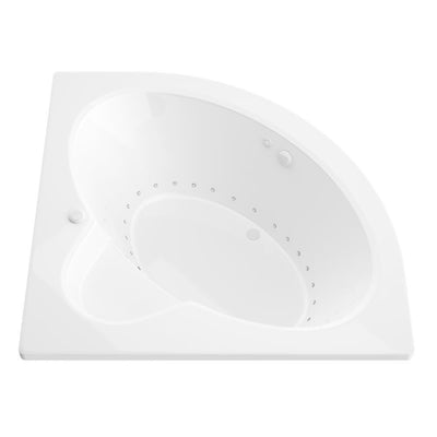 Jaspers 5 ft. Acrylic Corner Drop-in Air Bathtub in White - Super Arbor