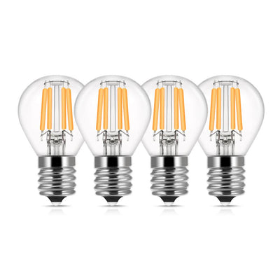 YANSUN 4-Watt (40-Watt Equivalent) S11/G35 E17 Base Edison Not Dimmable LED Light Bulb in Warm White 2700K (4-Pack) - Super Arbor