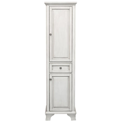 Corsicana 19 in. W x 15 in. D x 70 in. D Linen Cabinet in Antique White - Super Arbor