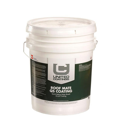 RoofMate QS 5 Gal. White Quick Set Acrylic Reflective Elastomeric Roof Coating (15-Year Limited Warranty) - Super Arbor