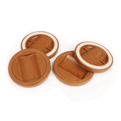 3-1/4 in. Caramel Color Bed Roller/Furniture Wheel Caster Cup Gripper Set of 4 - Super Arbor