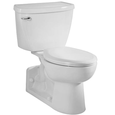 Yorkville Pressure-Assisted 2-Piece 1.6 GPF Single Flush Elongated Toilet with Back Drain in White, Seat Not Included - Super Arbor
