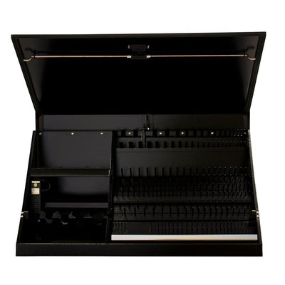 41 in. 0-Drawer Portable Workstation Top Chest in Textured Black - Super Arbor