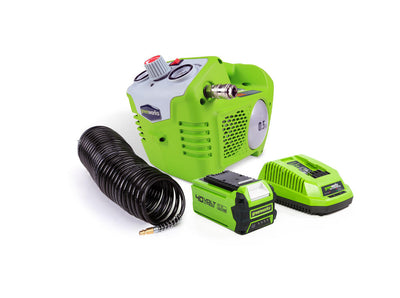 Greenworks™ 40-Volt Cordless 1/2 Gallon 115 PSI Portable Horizontal Air Compressor Kit