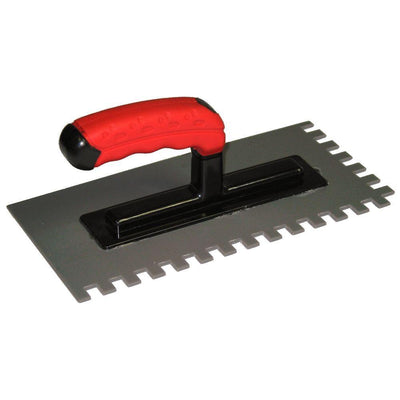 ThermoTrowel 1/2 in. x 3/8 in. Plastic Trowel for Thin-Setting Tile Directly over Floor Heating Mats - Super Arbor