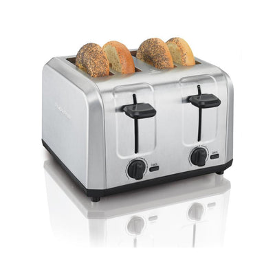 4-Slice Stainless Steel Wide Slot Toaster - Super Arbor