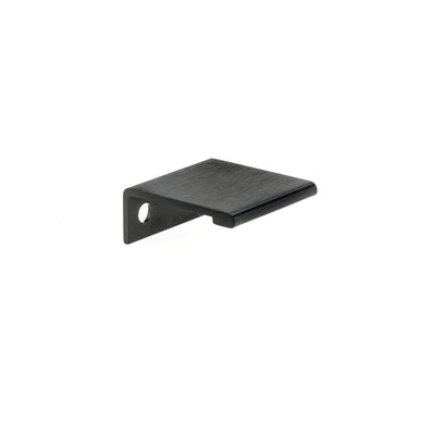 1 in. (25 mm) Brushed Black Contemporary Drawer Edge Pull