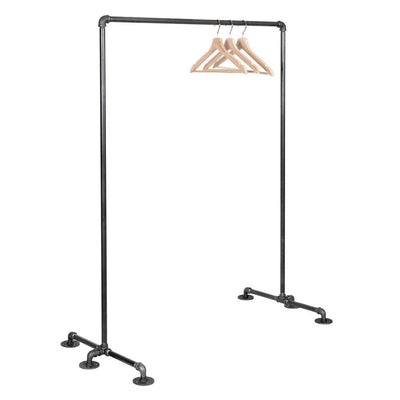 1/2 in. x 3.5 ft. L Black Pipe Freestanding Clothing Rack Kit - Super Arbor