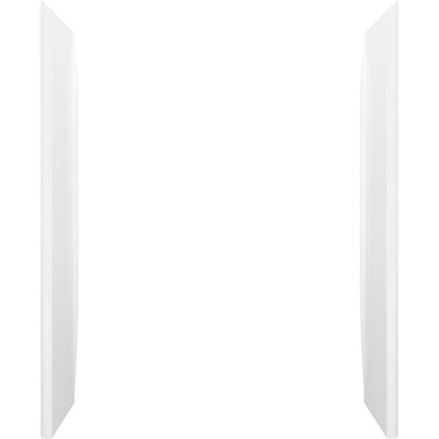 STORE+ 30 in. W x 75.75 in. H 2-Piece Direct-to-Stud Alcove Shower End Wall Set in White - Super Arbor