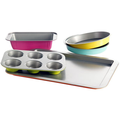 Color Splash Lyneham 5-Piece Carbon Steel Bakeware Set - Super Arbor