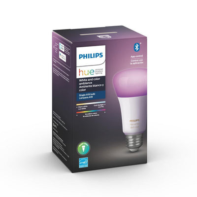 White and Color Ambiance A19 LED 60W Equivalent Dimmable Smart Wireless Light Bulb with Bluetooth - Super Arbor