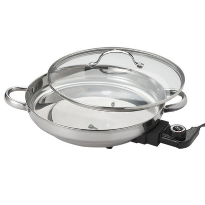 132 sq. in. Stainless Steel Electric Skillet - Super Arbor