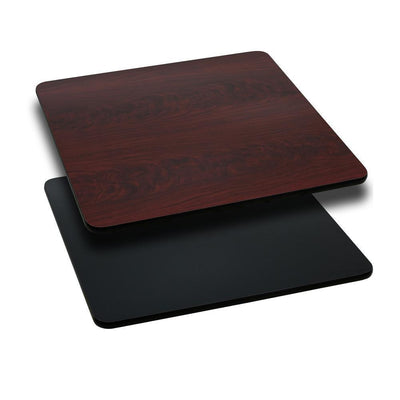 Black/Mahogany Square Table Top - Super Arbor