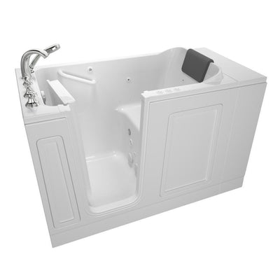 Acrylic Luxury 51 in. x 30 in. Right Hand Walk-In Whirlpool and Air Bathtub in White - Super Arbor