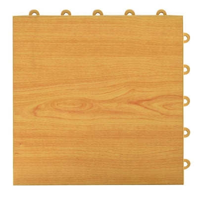 Greatmats Click Tile 12-1/8 in. x 12-1/8 in. Maple Interlocking Basement Plastic and Vinyl Floor Tile (24-Pack) (24.5 sq. ft.)