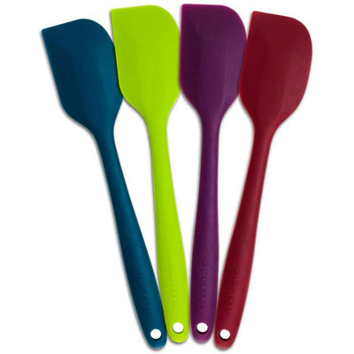 Premium Silicone BPA-Free Spatula, Stainless Steel Core, 500°F Heat-Resistant, Non-Stick, Dishwasher Safe (Set of 4) - Super Arbor