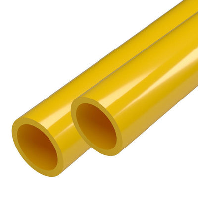 1 in. x 5 ft. Yellow Furniture Grade Schedule 40 PVC Pipe (2-Pack) - Super Arbor