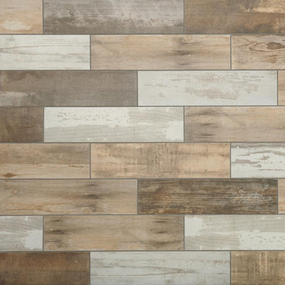 Marazzi Montagna Dapple Gray 6 in. x 24 in. Porcelain Floor and Wall Tile (14.53 sq. ft. / case) - Super Arbor