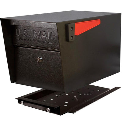 Mail Manager PRO Locking Post Mount Mailbox with High Security Reinforced Patented Locking System, Black - Super Arbor