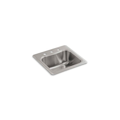 Staccato Drop-in Stainless Steel 20 in. 3-Hole Single Bowl Kitchen Sink - Super Arbor