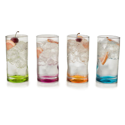 Impressions Colors 16.5 oz. 4-piece Cooler Glass Set - Super Arbor