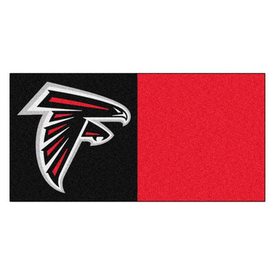 FANMATS NFL - Atlanta Falcons Black and Red Nylon 18 in. x 18 in. Carpet Tile (20 Tiles/Case) - Super Arbor