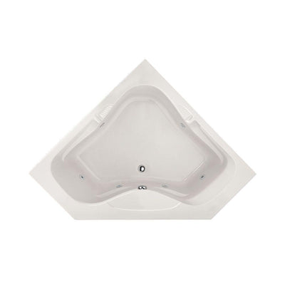 Lexington 60 in. Acrylic Corner Drop-In Whirlpool and Air Bath Bathtub in White - Super Arbor