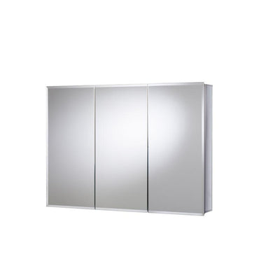 36 in. W x 26 in. H x 5-1/4 in. D Frameless Aluminum Recessed or Surface-Mount Medicine Cabinet with Easy Hang System - Super Arbor