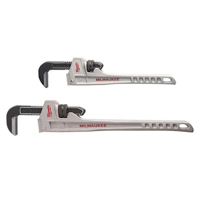 14 in. and 24 in. Aluminum Pipe Wrench Set (2-Tool) - Super Arbor