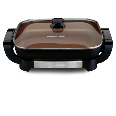 Durathon Ceramic 180 in. Black Electric Skillet with Removable Pan - Super Arbor