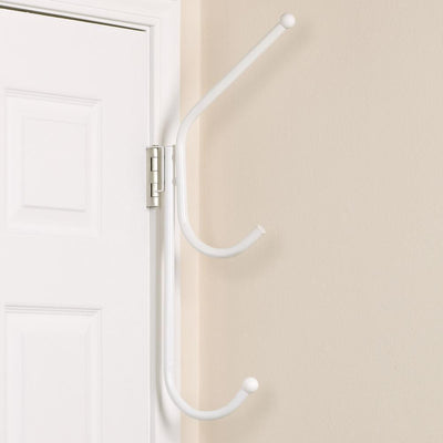 25 lb. Hinge-It Spacemake Triple Over The Door Hook in White - Super Arbor