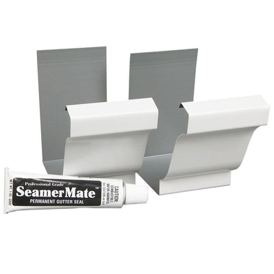 5 in. White Aluminum Seamers with Seamermate (2-Pack)