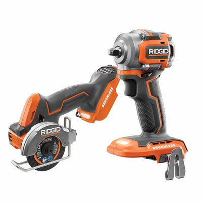 18-Volt SubCompact Lithium-Ion Brushless Cordless 3/8 in. Impact Wrench and 3 in. Multi-Material Saw (Tools Only) - Super Arbor