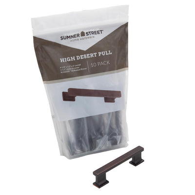 High Desert 3-1/2 in. Oil Rubbed Bronze Drawer Pull (10-Pack) - Super Arbor