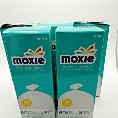 MOXIE 50-Pack 8-Gallon Lemon White Plastic Wastebasket Trash Bag