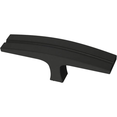 Curved Groove 3 in. (76 mm) Matte Black Elongated Bar Cabinet Knob - Super Arbor