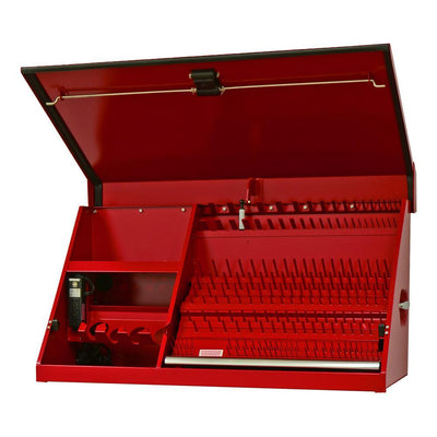 PWS Series 41 in. 0-Drawer Textured Portable Workstation Top Chest in Red - Super Arbor