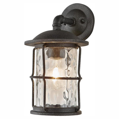 1-Light Gilded Iron 13.5 in. Outdoor Wall Lantern Sconce - Super Arbor