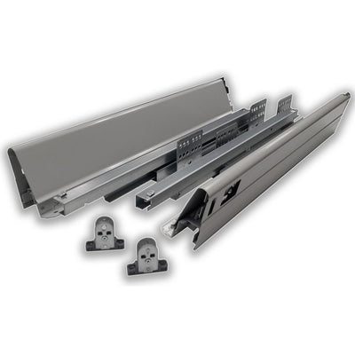 20 in. Gray Soft Close Full Extension Double Wall Lower Drawer Set (1-Pair) - Super Arbor