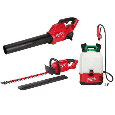 Milwaukee M18 FUEL 120 MPH 450 CFM 18-Volt Lithium-Ion Brushless Cordless Handheld Blower/Hedge Trimmer and Sprayer Kit - Super Arbor