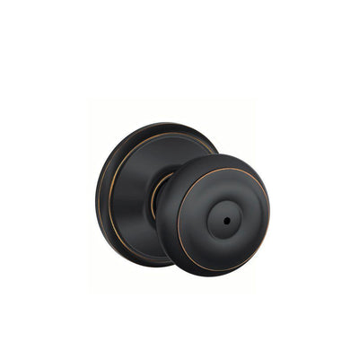 Georgian Aged Bronze Privacy Bed/Bath Door Knob - Super Arbor