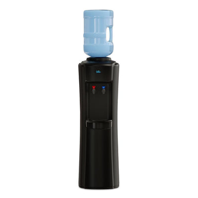 Curved Top Loading Water Cooler Dispenser - Hot and Cold Water, Black - Super Arbor