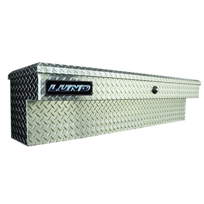 Lund 60 in Full Size Aluminum Side Mount Truck Box with mounting hardware and keys included, Silver - Super Arbor