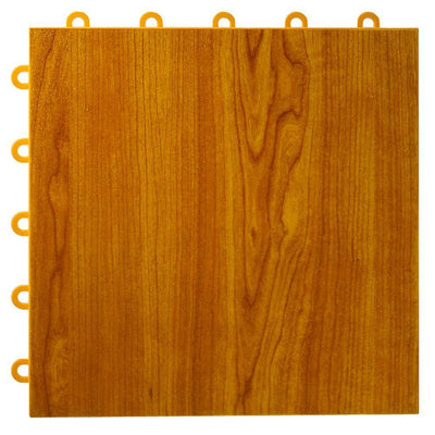 Greatmats Max Tile 12 in. x 12 in. x 5/8 in. Walnut Vinyl Interlocking Raised Modular Floor Tile (Case of 26)