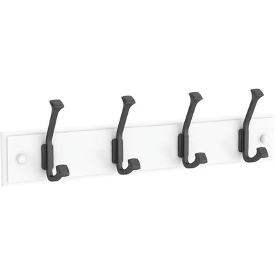 18 in. L White and Black Beveled Hook Rail - Super Arbor